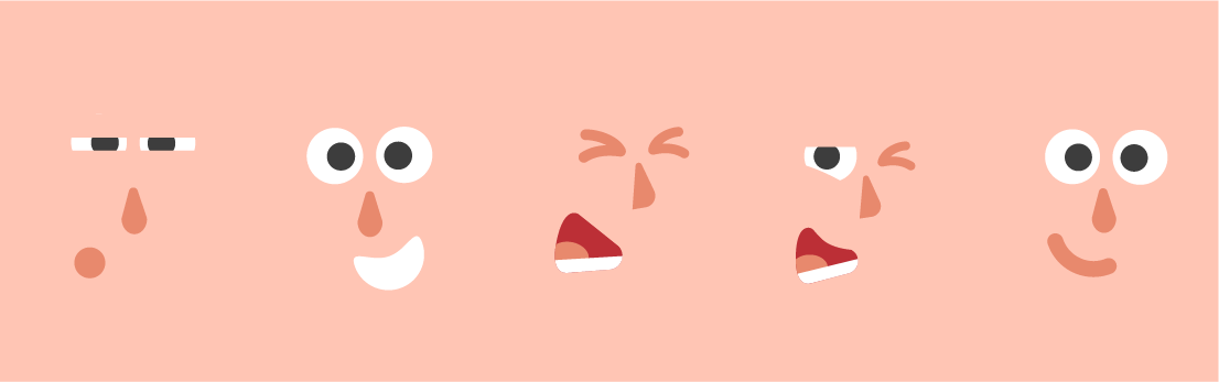 Facial expressions.