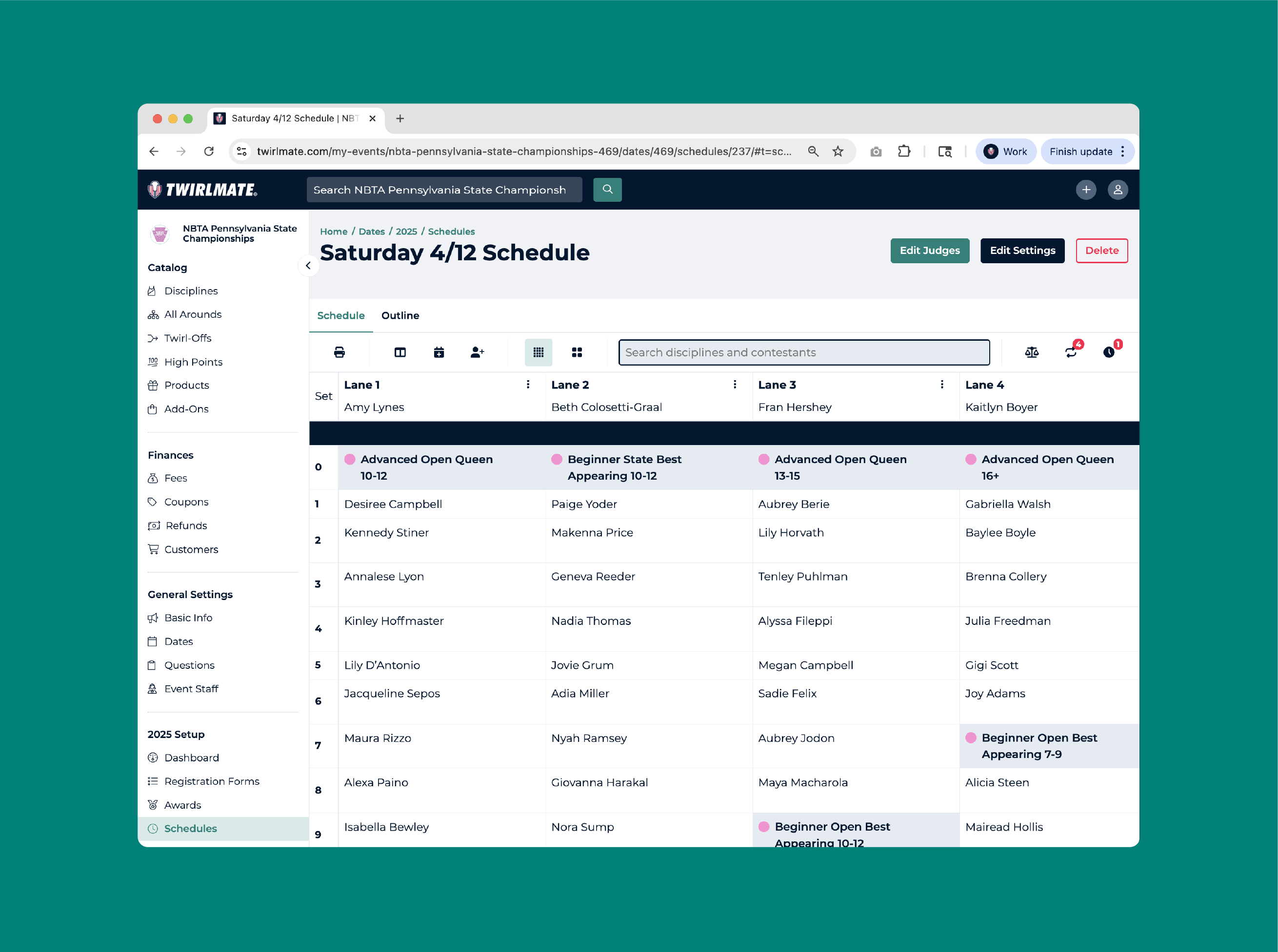 Contest Schedule Builder: From 50 Hours to 3